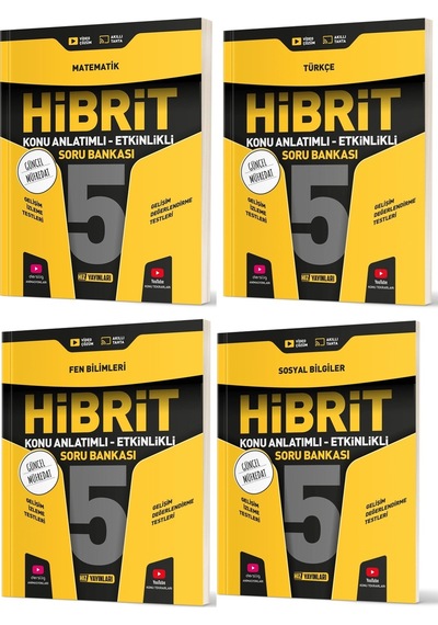 Hız 2025 5. Sınıf Matematik Türkçe Fen Sosyal Hibrit - Konu Seti 4 Kitap