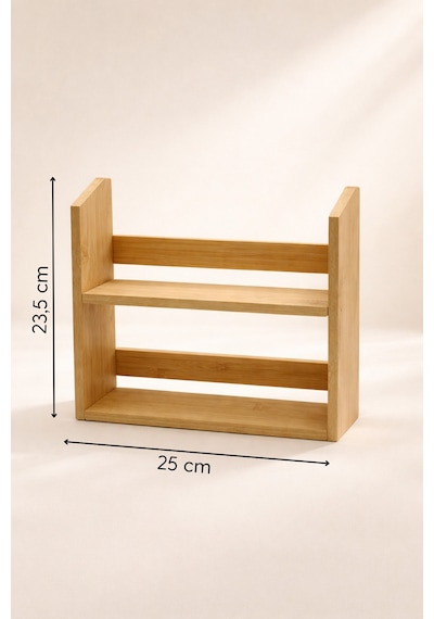 Prime - 2 Katlı Saklama Kabı Organizer Bambu Standlı Baharatlık Seti Diğer