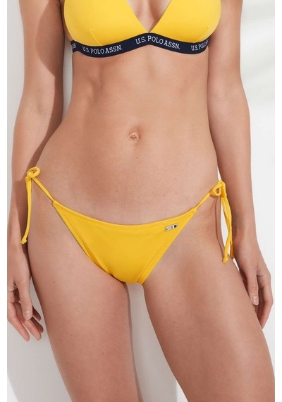 U.S. Polo Assn. Kadın Sarı İpli Bikini Alt 21508