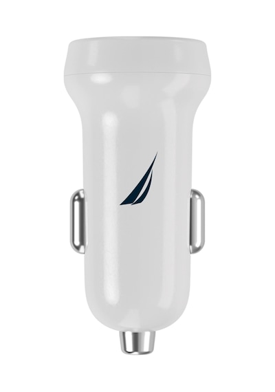 Nautica CH15 Çift USB Çakmaklık Girişli Araç İçi Şarj Cihazı Beyaz