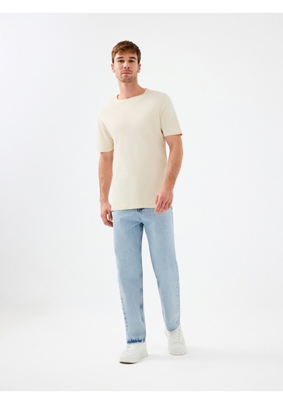 Regular Fit Erkek Tshirt K.kol Bej