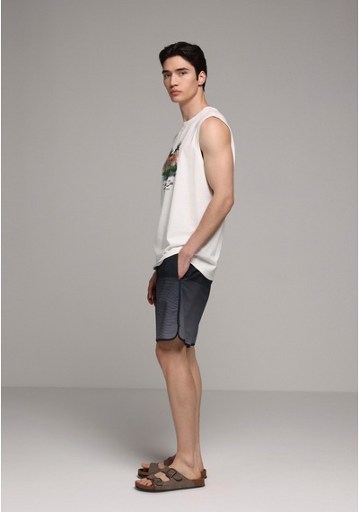 Colin's Colins Slim Fit Baskılı Erkek Lacivert Deniz Şortu Cl1081317 Q1.v1 Nav