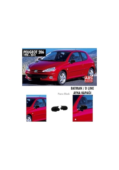 Peugeot 206 Uyumlu Batman-yarasa Ayna Kapağı