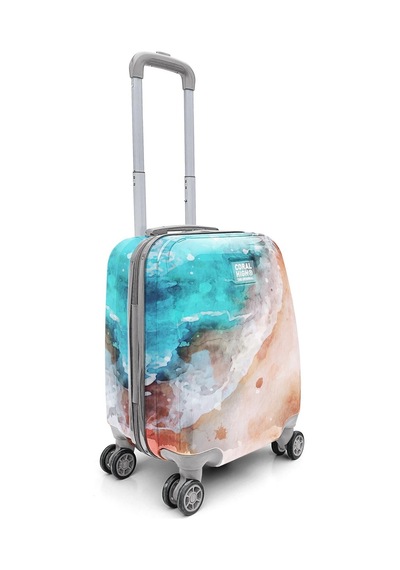 Coral High Renkli Desenli Mini Kabin Boy Valiz 40cm 16764 Çok Renkli