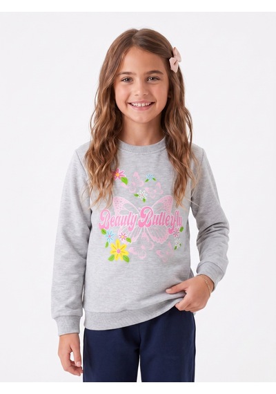Onloox Kız Çocuk Açık Gri Melanj Kız Çocuk Açık Gri Melanj Pamuklu Bisiklet Yaka Tam Kalıp Kelebek Baskılı Sweatshirt 3 Yaş Onloox Kız Çocuk Açık Gri Melanj Kız Çocuk Açık Gri Melanj Pamuklu Bisiklet Yaka Tam Kalıp Kelebek Baskılı Sweatshirt 3 Yaş