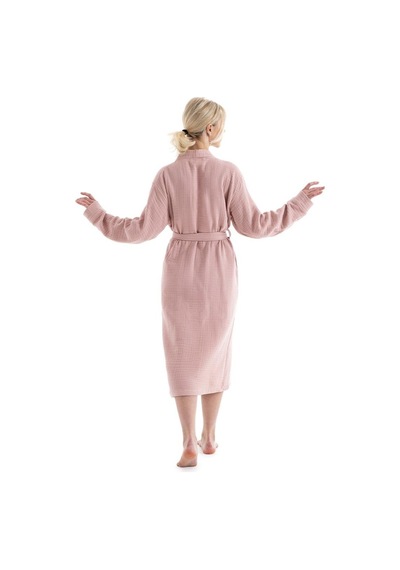Unisex Kimono Bornoz - Pudra