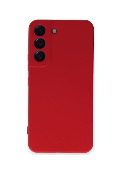 Samsung Galaxy S22 Ile Uyumlu Kılıf Nano Içi Kadife Kırmızı Renk Kamera Korumalı Silikon Kapak Col169794-kırmızı