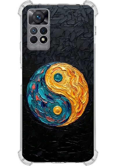 Redmi Note 11 İle Uyumlu Köşe Korumalı Kılıf Metamorfoz Dualite Tasarımlı Uv Baskılı Şeffaf
