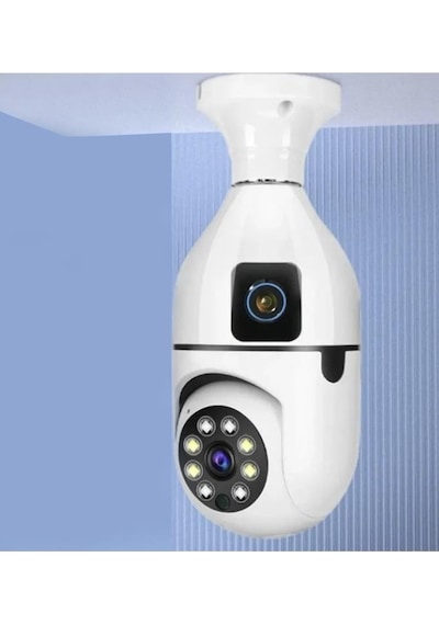 Torima CMR-13 Çift Kameralı 360 Full HD 1080P Ampul Smart IP Güvenlik Kamerası