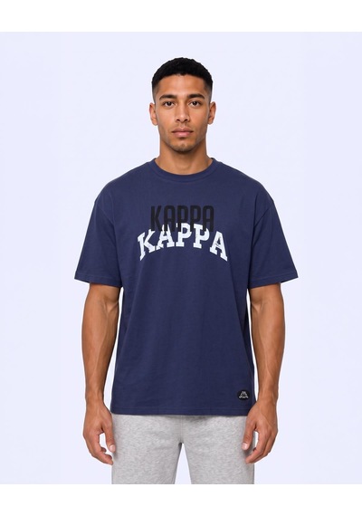 Kappa Logo İxtal Tur Erkek Mavi Regular Tişört