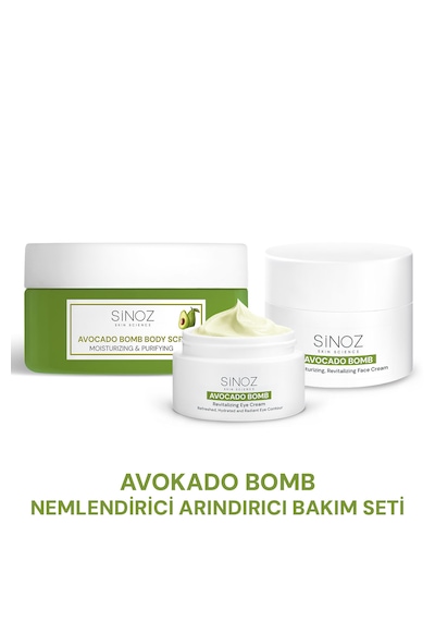 Sinoz Avokado Bomb Nemlendirici ve Arındırıcı Bakım Seti 3'lü