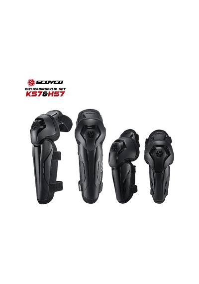 Scoyco Socyco K57h57 Dizlik Dirseklik Set Siyah