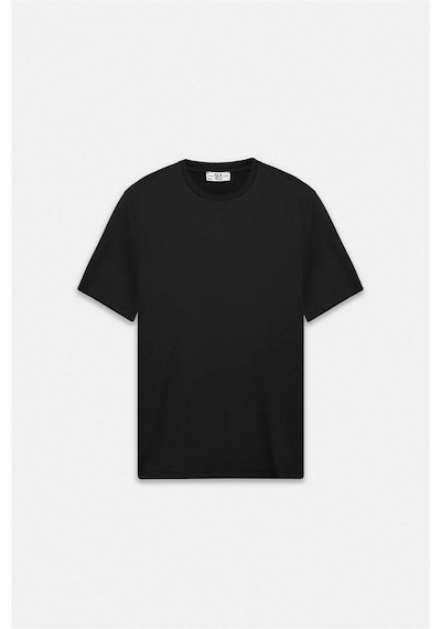 Süvari Siyah Regular Bisiklet Yaka Tişört Ts1014000469-s09