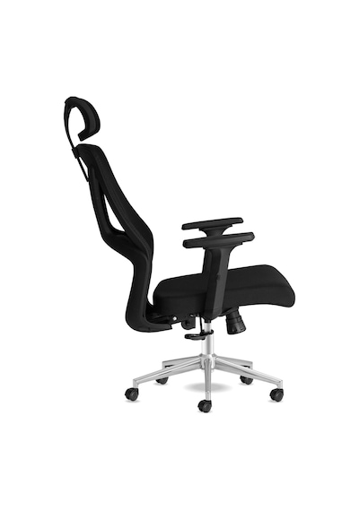 Tr Craft Ofis Sandalyesi Baş Destekli Ergonomik Çalışma Koltuğu Kumaş Siyah Diğer
