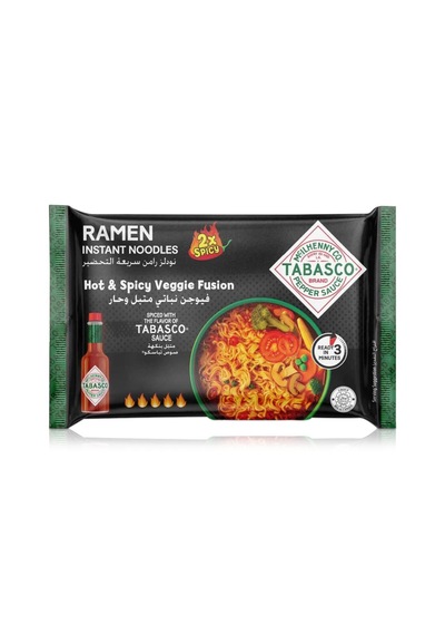 Tabasco Ramen Instant Noodles Hot & Spicy Veggie Fusion 2x Spicy 75g