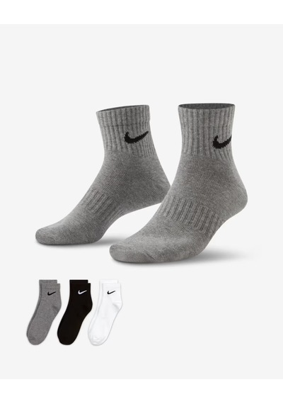 Nike Sx7677-964 Everyday Lightweight Crew Antrenman Çorapları 3 Çift Cok Renklı