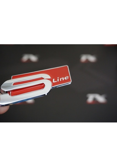 Audi S Line Kırmızı Bagaj Çamurluk Krom Logo Arma Ithal 1. Kalite (549485414)