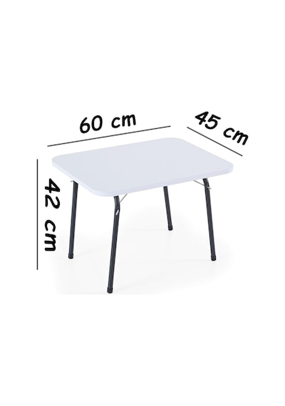 Exent 45x60 Katlanır Masa + 2 Adet Kamp Sandalyesi, Katlanır Sandalye, Çift Dikişli 120 Kg Kapasiteli-kır-lac-bey Çok Renkli