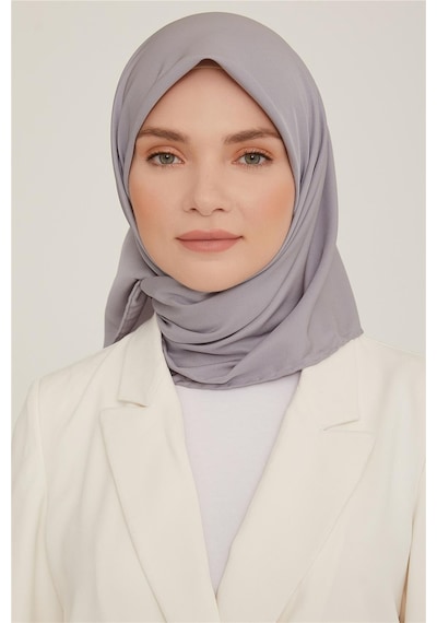 Armine Düz Twill Eşarp - Gri 772 - Gri 772