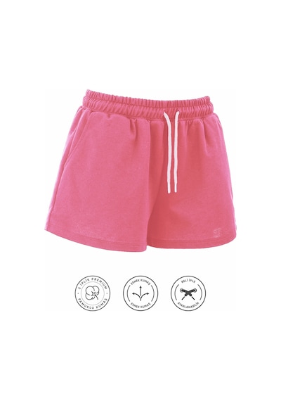 Elemge Kadın Pamuklu Pembe Beli Ipli Şort Günlük Basic Regular Fit Cepli Normal Bel Rahat Esnek 2 Iplik Elemge Kadın Pamuklu Pembe Beli Ipli Şort Günlük Basic Regular Fit Cepli Normal Bel Rahat Esnek 2 Iplik