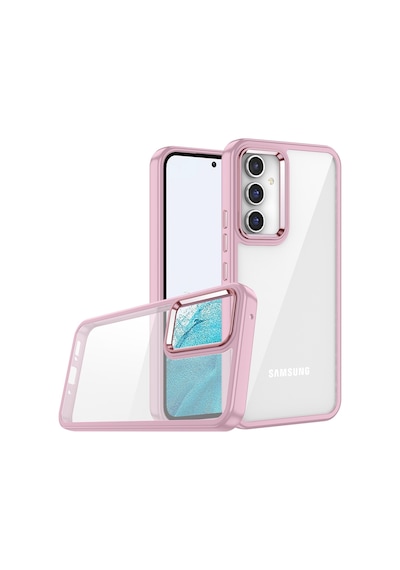 Galaxy A54 Kılıf Zore Flora Buton, Kenar Çevresi Renkli Kılıf