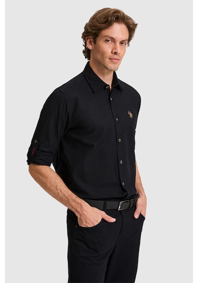U.s. Polo Assn. Erkek Siyah Gömlek Basic 50320262-vr046