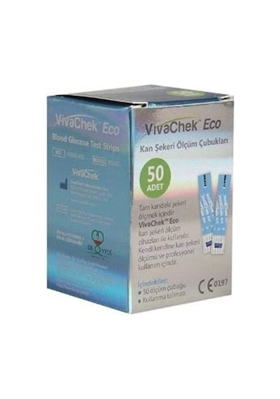 Vivachek Eco Seker Ölçüm Çubuğu/Strip 50 Adet