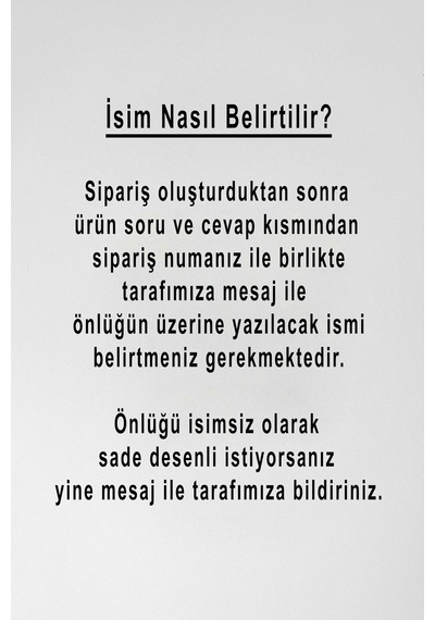 Mutfak Önlüğü Kişiye Ve İsme Özel Nakışlı Mutfak Önlüğü Kalpli 01 Farklı Renkler Mavi