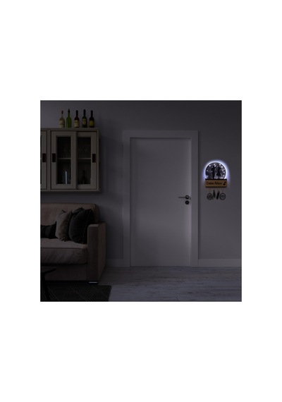 Işıklı Pleksi Dolunay Kişiselleştirilebilir Biblo Belinda Elele Tutuşan Çift Anahtar Askılığı Gri - 740055739