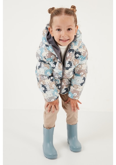 Lela Ekstra Dolgulu Içi Yumuşak Polarlı Kapüşonlu Şişme Unisex Çocuk Mont 5763008 Bej
