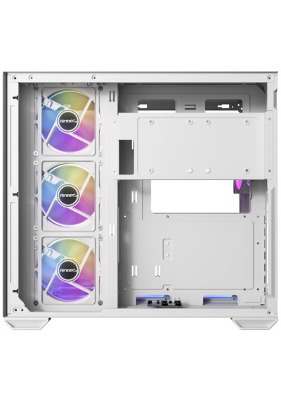 Antec Cx Mirror Mid Tower Oyuncu Kasası - 270 Panoramik Temperli Cam - 7x120mm Argb Fan - Atx / Micro-atx / Itx - Usb Type-c - Rtx 50 Serisi Uyumlu - Çift Bölmeli Tasarım Beyaz