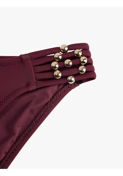 Koton Boncuk Detaylı Bikini Altı Bordo 6sak00031mm