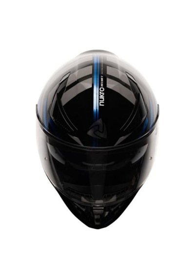 Nukro 853 Power Full Face Kapalı Motosiklet Kaskı Mavi - Siyah