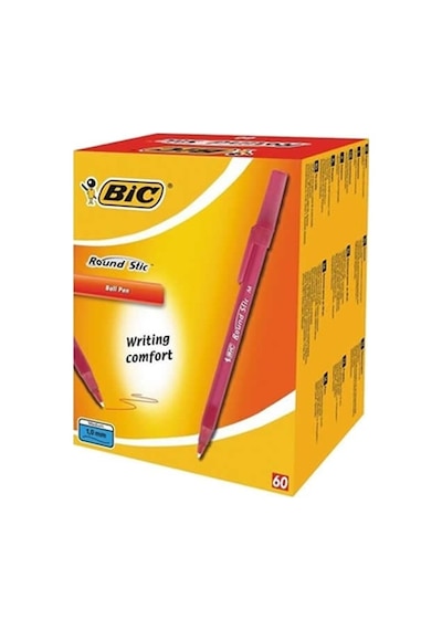 Bic 962667 60 Lı Round Stic Kırmızı Tükenmez Kalem