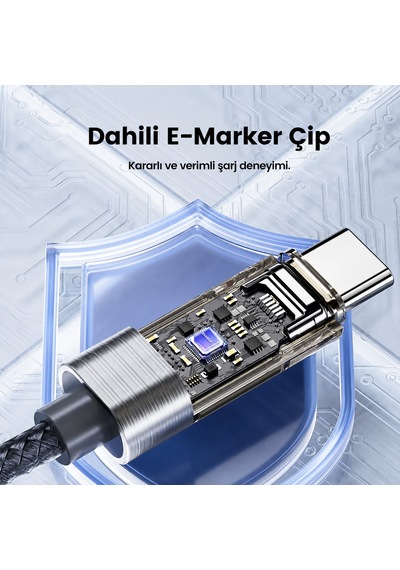 Toocki Txc-60c2 100w Dijital Type-c To Type-c Kablo 1,8 M