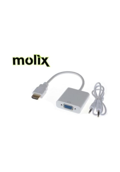 Molix Hdmi To Vga Çevirici Dönüştürücü + Ses Kablosu (500004998)