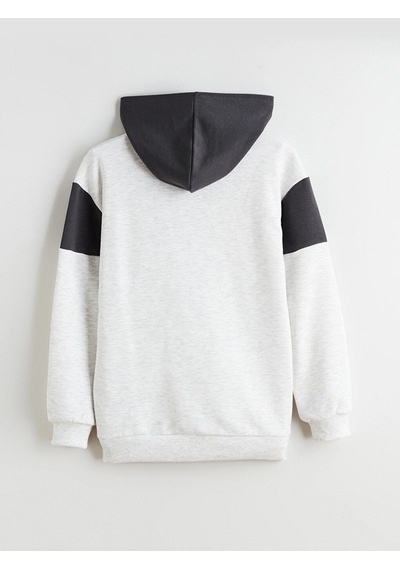 LC Waikiki Lcw Kids Gri Kapüşonlu Erkek Çocuk Eşofman Takım Lıght Grey Melan