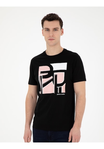 Pierre Cardin Erkek Siyah Tişört 50280964-Vr046 Siyah