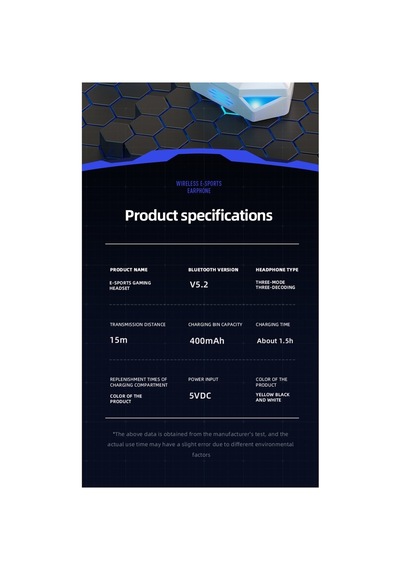 Oyuncu Kulaklığı Kablosuz Kulakiçi Rgb Işıklı Çift Mikrofonlu 3 Modlu Bluetooth 5.0 G20