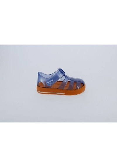 Igor S10270 Star Bicolor Çocuk Mavi Turuncu Sandalet 001