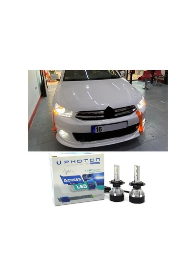 Citroen C Elysee Led Xenon Kısa Far Ampulü H7 Access Yeni Seri Beyaz 2012-2023