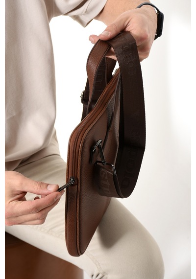 Westpolo Vegan Deri Unisex Laptop, Evrak Çantası - 6078 Taba
