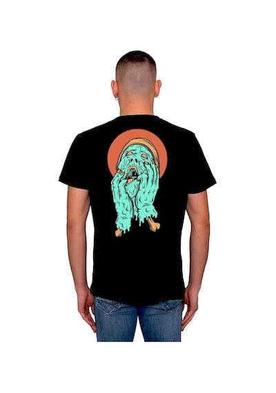 Zombie Zombi Kemik Bone Korku Retro Tişört Unisex T-shirt 001