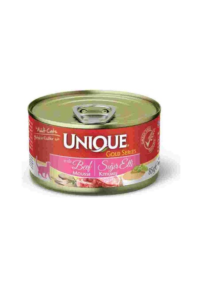 Unıque Gold Series Tahılsız Sığır Etli Mousse Yetişkin Kedi Konservesi 85 Gr X 12 Adet