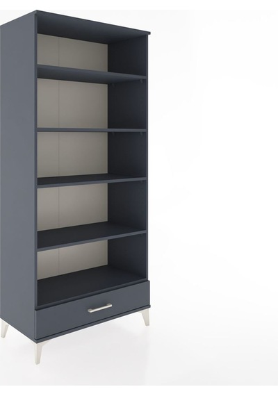 Hyperion Dolap 5 Raflı Tek Çekmeceli 88x44x195 Antrasit-antrasit Antrasit