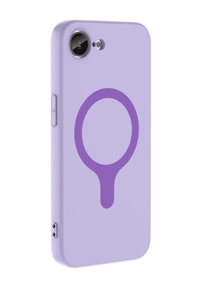 Maks Technology iPhone Uyumlu 16e Kılıf M-safe Şarj Özellikli Mkst Aris Silikon Kapak - Lila