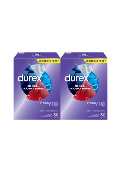 Durex Chill Karma Standart Fit Prezervatif 30 Lu X 2 Adet PKT.DUREX.089