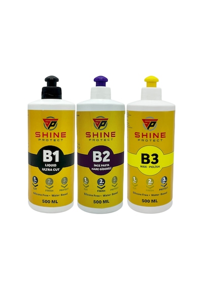 Shine Protect Pasta Cila Hare 3'lü Set Menşei Almanya 500 ML Set B1-B2-B3 Shine Protect Pasta Cila Hare 3'lü Set Menşei Almanya 500 ML Set B1-B2-B3