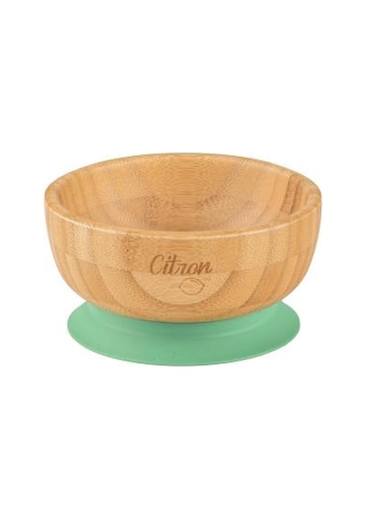 Citron Vakum Tabanlı Organik Bambu Kase Seti - Green 1073599