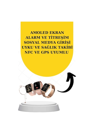 Bileklikli Amoled Ekran Akıllı Saat Ve Dijital Göstergeli Kablosuz Bluetooth Kulaklık Anc/ Enc - Lisinya